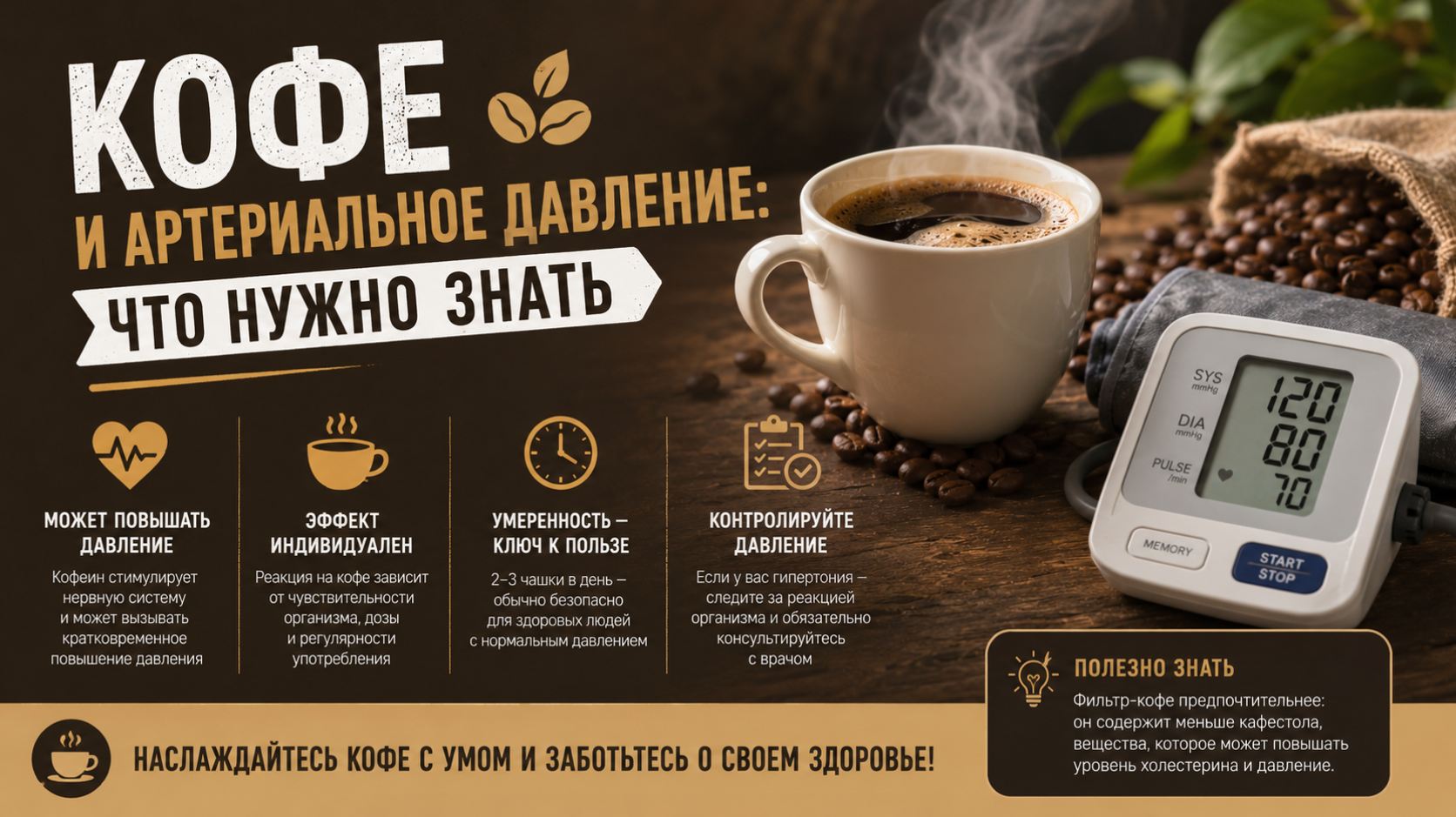 Кофе и артериальное давление: что нужно знать